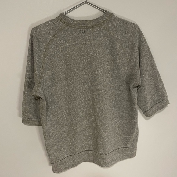 True Religion x Joan Smalls Half Sleeve Grey Sweater Pullover Size Medium - Picture 4 of 5